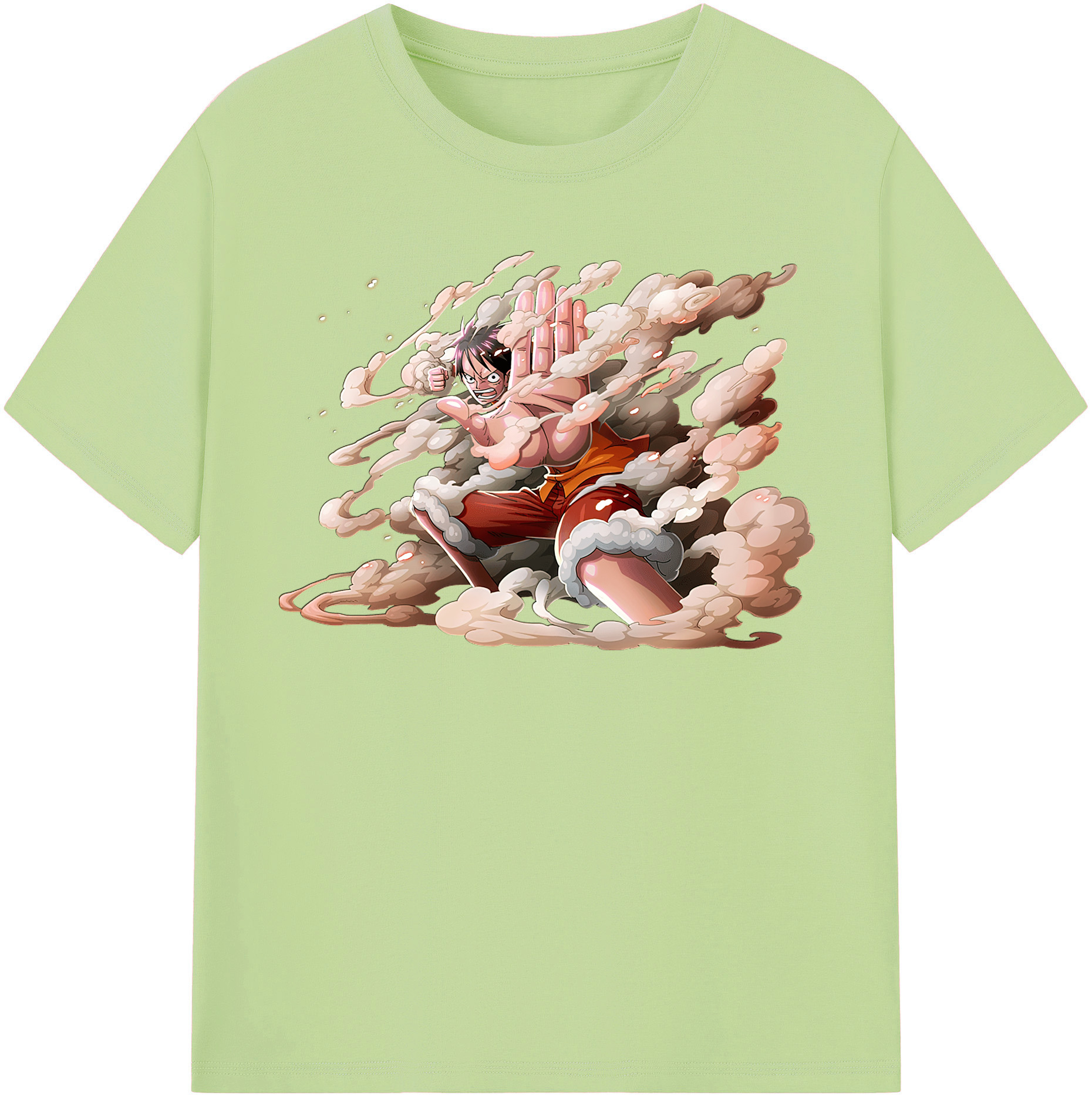 ワンピース モンキー・D・ルフィ ONE PIECE Monkey D. Luffy 綿100％半袖Tシャツ（フロントプリント）